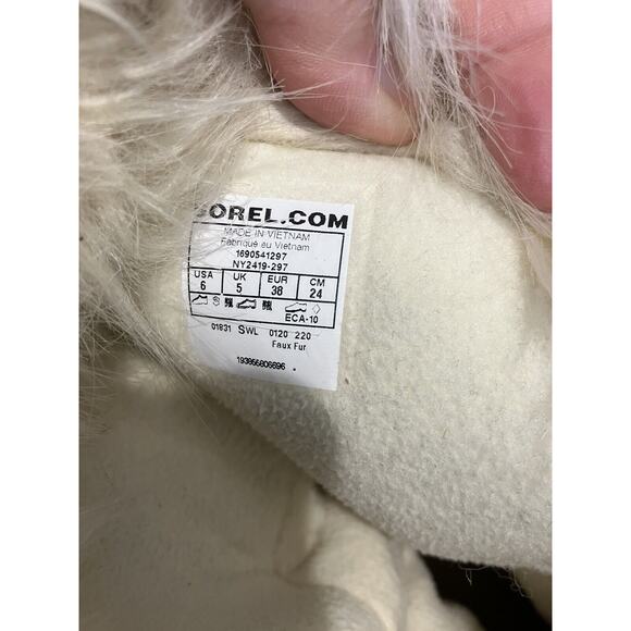 Sorel Tofino II Boots Women’s 6 Taupe Waterproof Winter Faux Fur Cuff - Picture 7 of 10